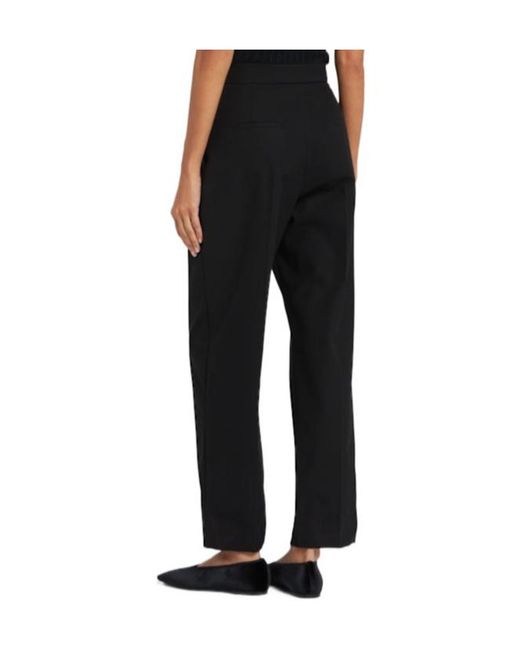 Max Mara Black Cotton Twill Pants