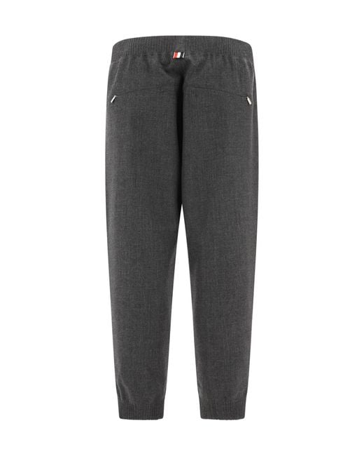 Thom Browne Gray Colour-Block Tapered Track Pants for men