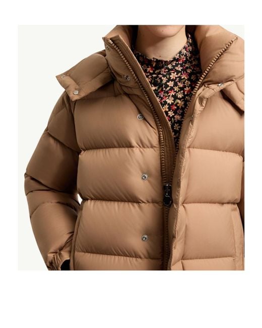 Moncler Natural Maya 70 Hooded Short Down Jacket