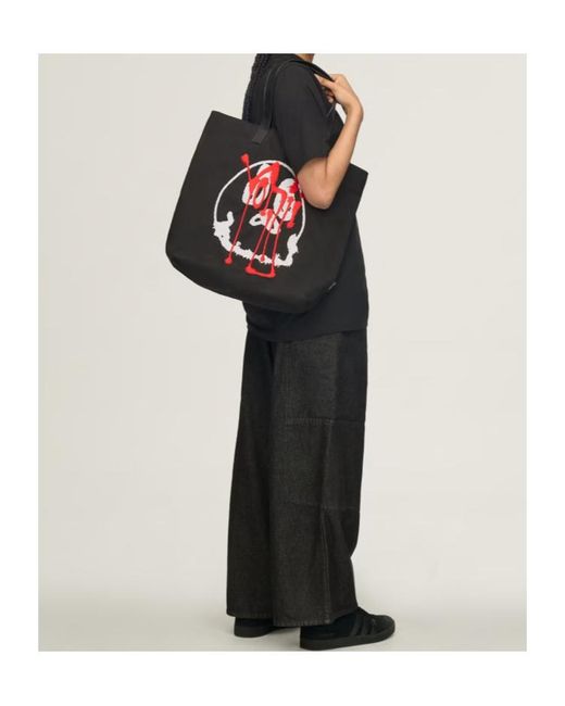 Y-3 Black Chito Graphic Tote for men