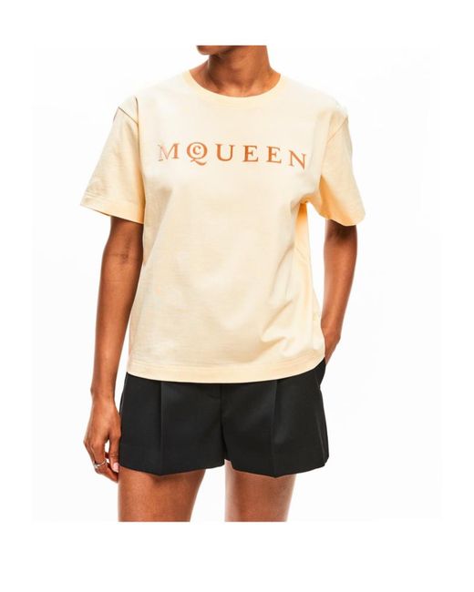 McQueen Natural Alex Logo T-Shirt