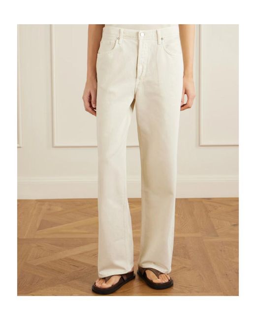 Agolde White Low Slung Baggy Organic Boyfriend Jeans