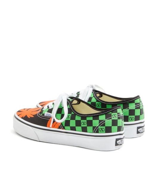 Vans Green Printed Lace-Up Low-Top Casual Shoes