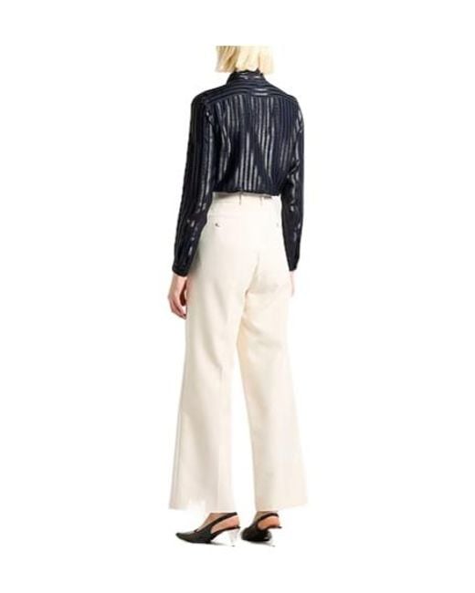 Saint Laurent Black Striped Long-Sleeve Shirt