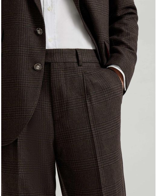 Brunello Cucinelli Black Pleated Wool-Cashmere Blend Trousers for men