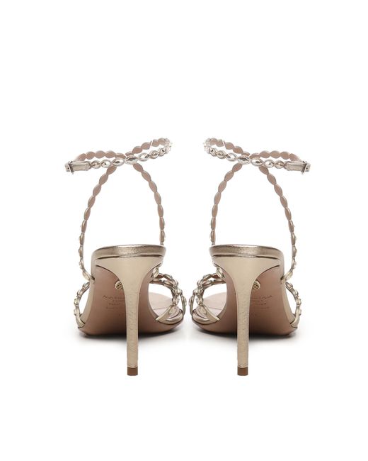 サンダル・ミュール AQUAZZURA Embellished leather Love Struck sandals P01077839.jpg