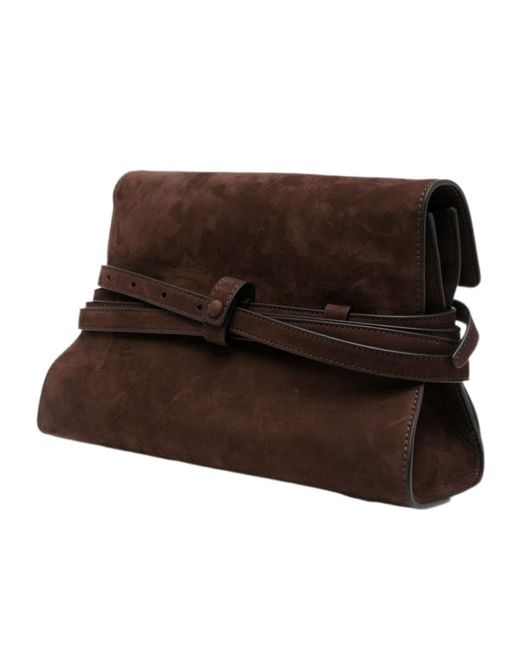 Moschino Brown Adjustable Shoulder Bag