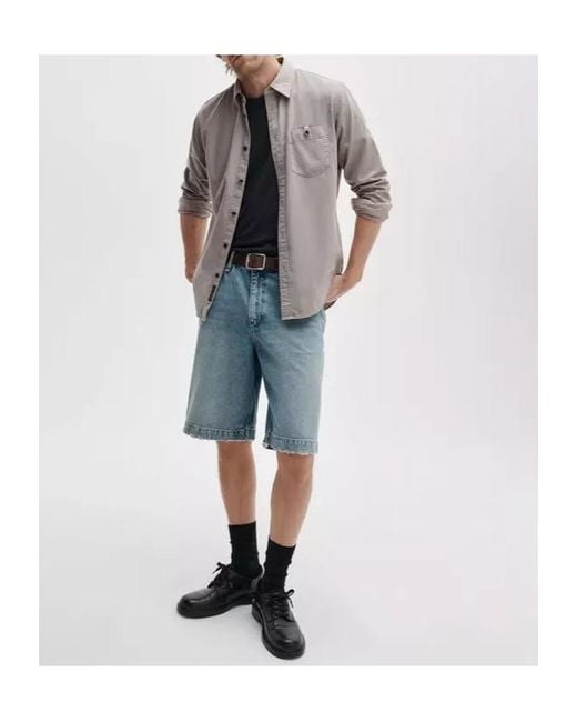 Rag & Bone Gray Long-Sleeve Pocket Shirt for men