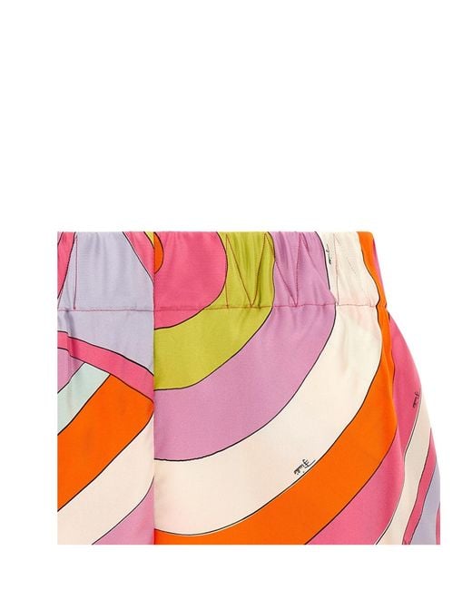 Emilio Pucci Multicolor 'Marmo' Print Shorts