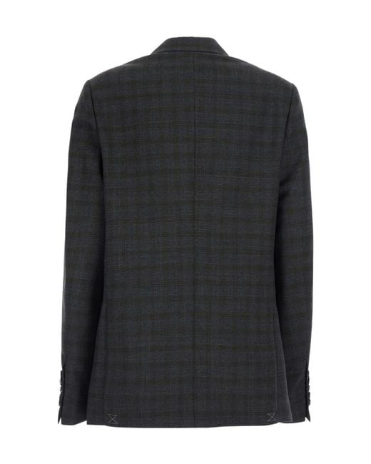 Dries Van Noten Black Double-Breasted Blazer