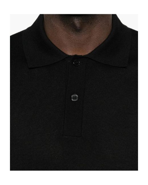 Samsøe & Samsøe Black Buttoned Polo Shirt for men