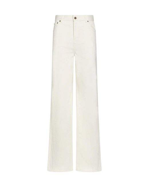 Chloé White Loose-Fitting Jeans