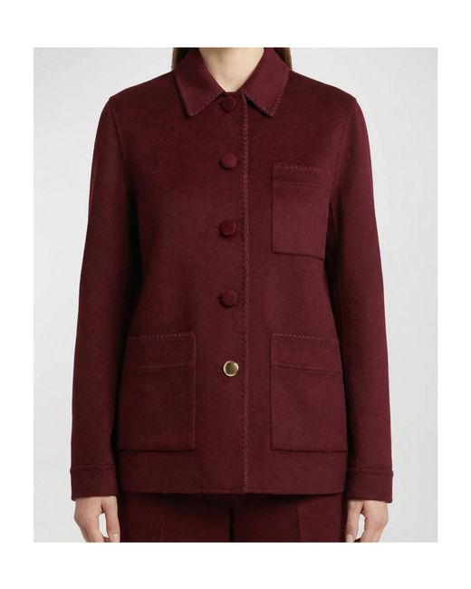 Gabriela Hearst Red Ulu Reversible Single-Breaste Jacket