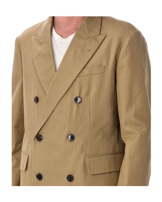 Dries Van Noten Natural Double Breasted Jacket for men