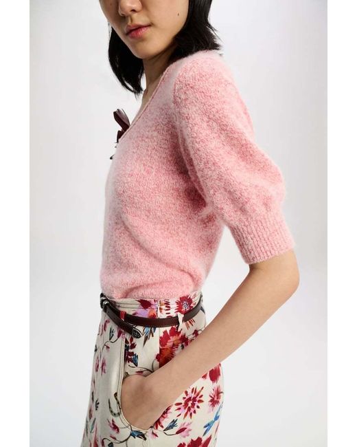 Dorothee Schumacher Pink Brushed Fisherman's-Knit Top