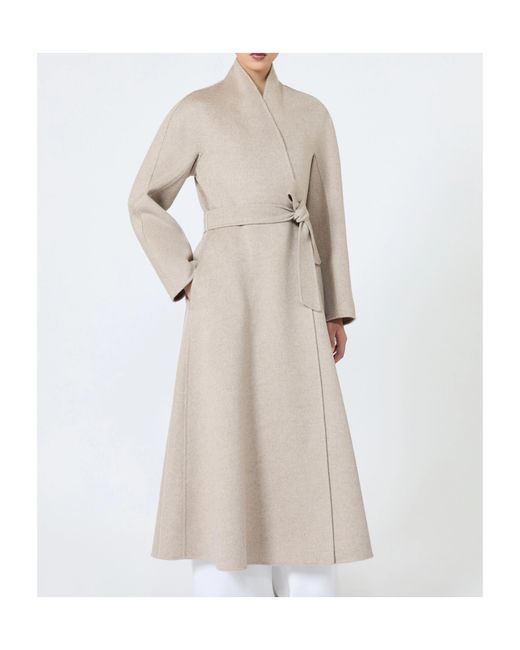 Max Mara Natural Cashmere Wrap Coat