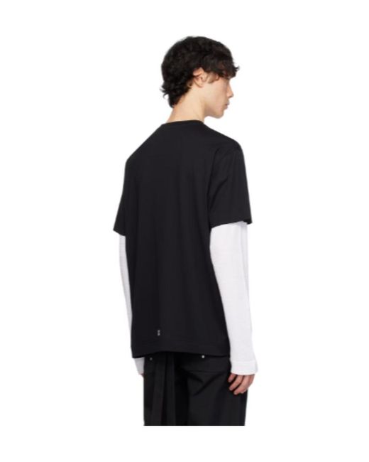 Givenchy Black Logo Printed Layered T-Shirt for men
