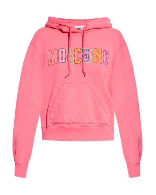 Moschino Pink Hooded Sweater