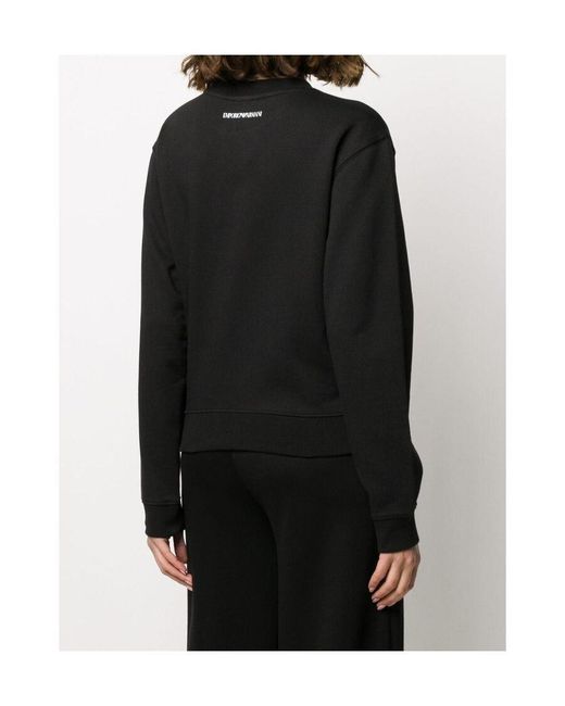 Emporio Armani Black Logo Printed Sweater