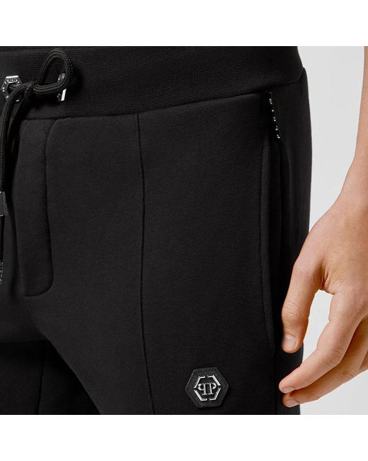 Philipp Plein Black Slim Fit Track Pants for men