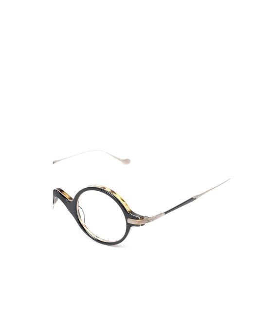 Matsuda White Round Frame Glasses for men