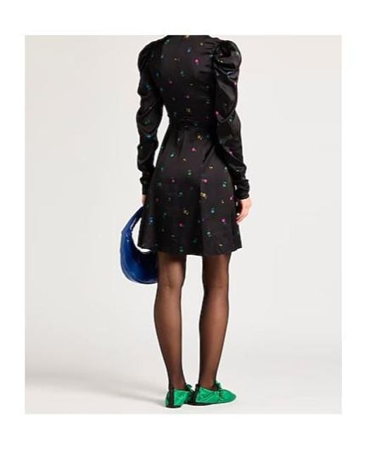 Ganni Black Short Dresses