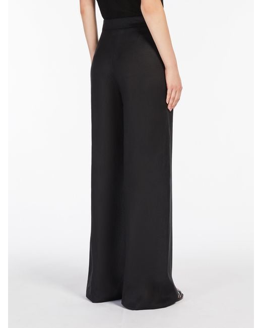 Max Mara Black Studio Garibo Wide Leg Pants
