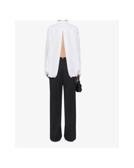 Givenchy White Split-Back Oversized Shirt