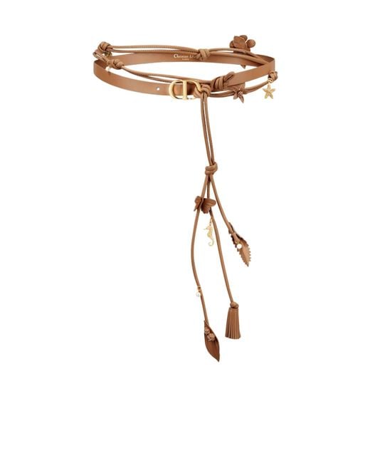 Dior White Iviera 30 Montaigne Cord Belt