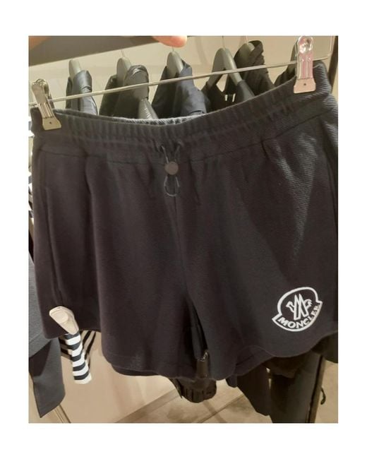 Moncler Blue Logo Shorts