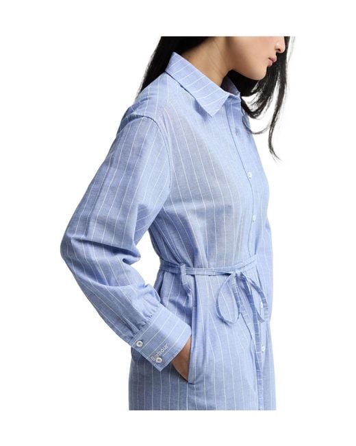 Barbour Blue Elegant Shirt Dress