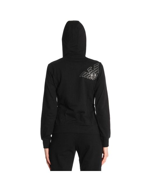 EA7 Black Logo Details Casual Jacket