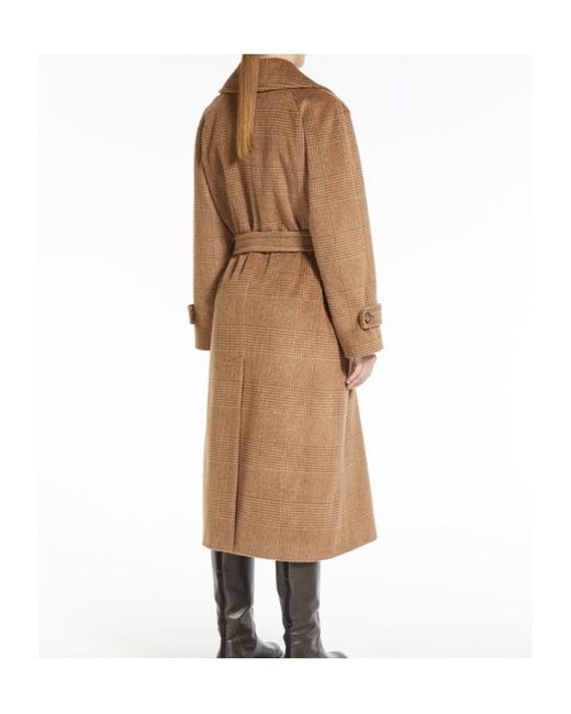 Weekend by Maxmara Brown Wool Alpaca Double Breasted Coat