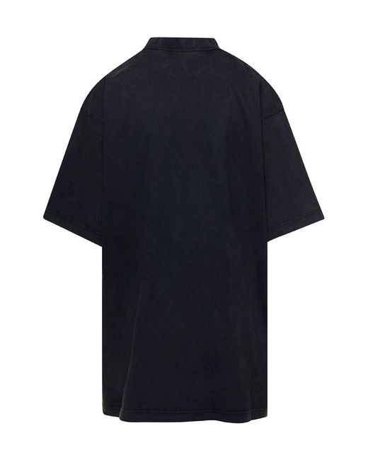 Balenciaga Blue Item O-Neck Short-Sleeved T-Shirt