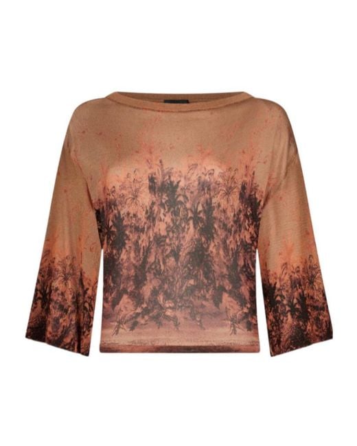 Liu Jo Brown Printed Jumper