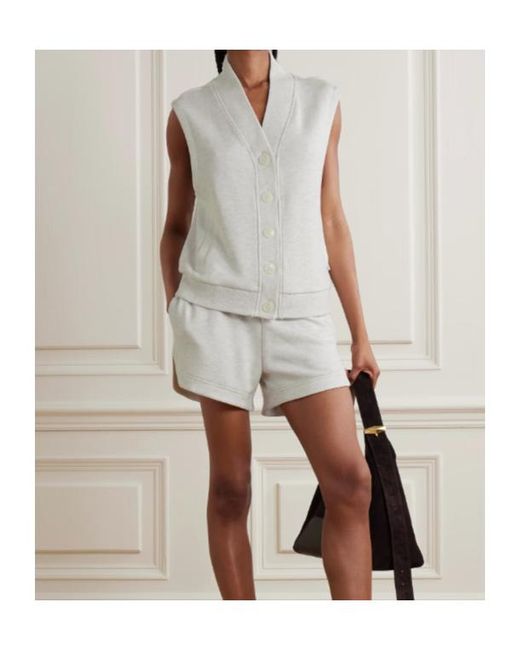 Varley White Vicky V-Neck Gilet