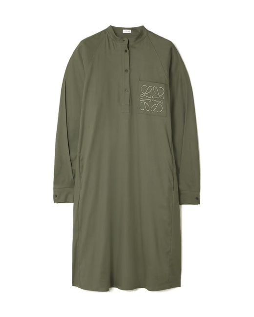 Loewe Green Anagram Tunic Dress
