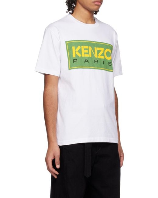 KENZO White Paris T-Shirt for men