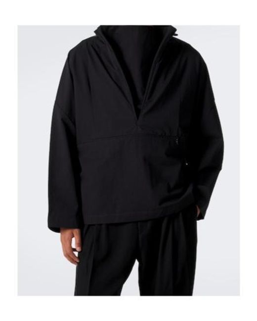 Kiko Kostadinov Black Cotton Twill Casual Jacket for men