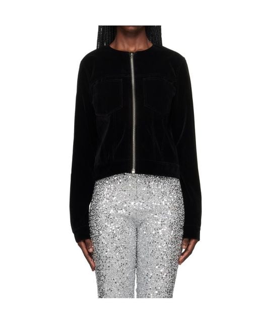we11done Black Collarless Casual Jacket