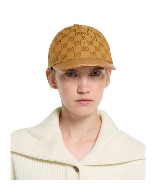 Gucci Brown Gg Canvas Baseball Hat