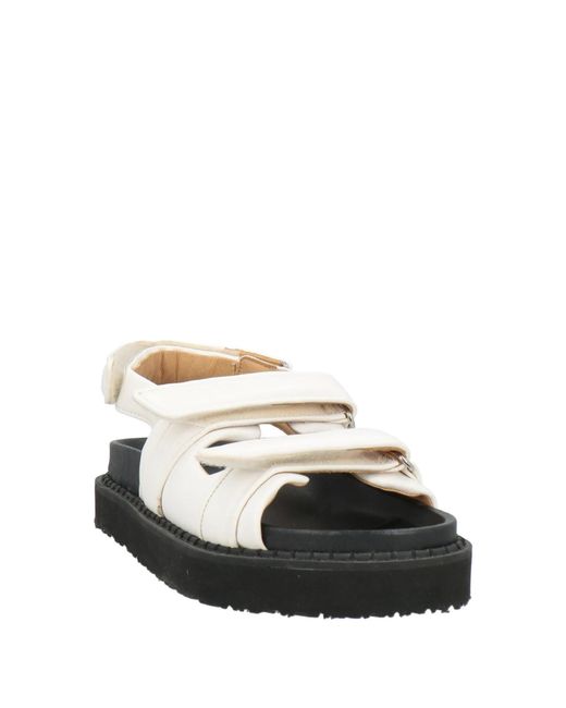Isabel Marant White Minimalist Leather Sandals