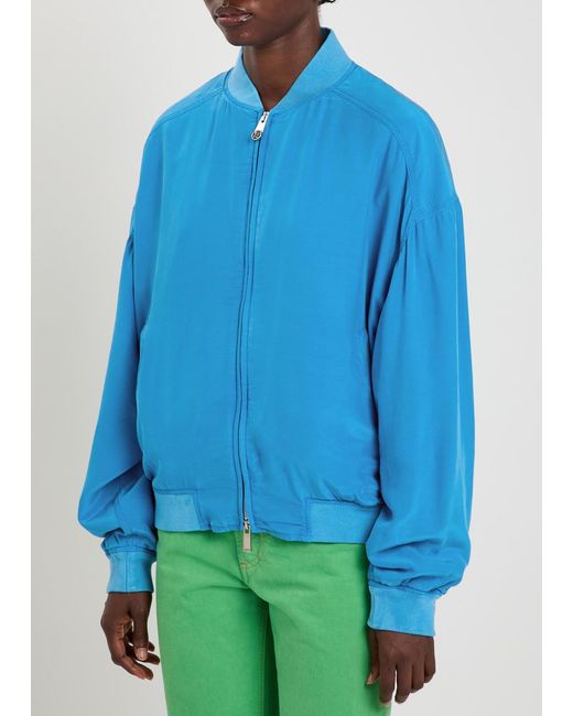 Versace Blue Silk Jacket