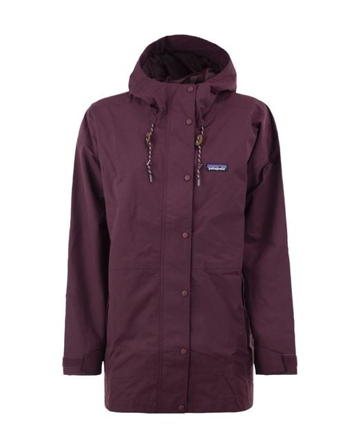 Patagonia Purple Recycled Nylon Hooded Parka