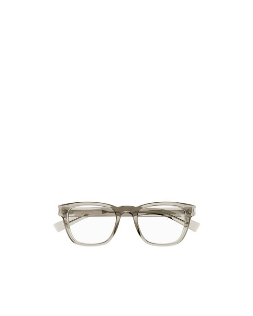 Saint Laurent Metallic Eyewear Square Frame Glasses for men