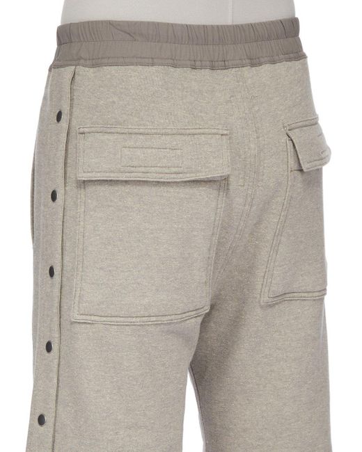 Rick Owens Natural Pusher Drawstring-Waist Shorts for men