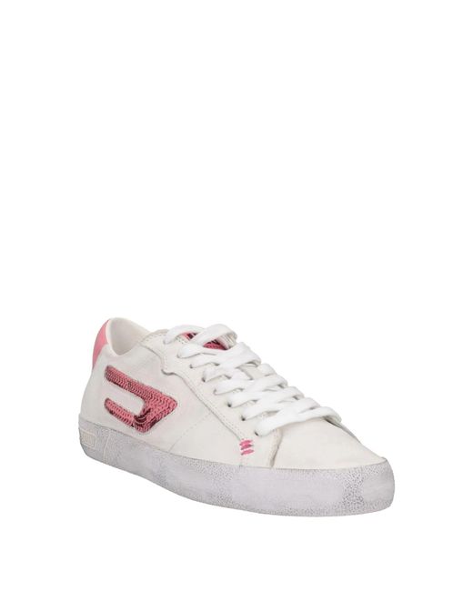 DIESEL Pink Low-Top Sneakers