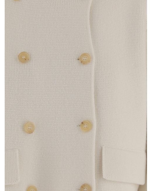 arch4 Natural Double-Breasted Knitted Jacket