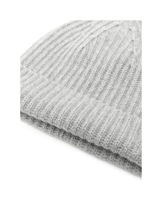 Lisa Yang White Martigny Ribbed Beanie for men