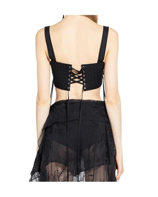 Ann Demeulemeester Black Mini Tight-Fitting Vest
